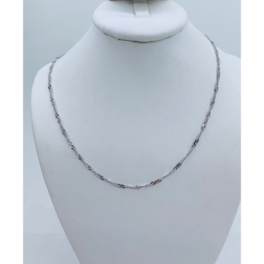 10k Solid Gold Necklace Women’s - White Gold